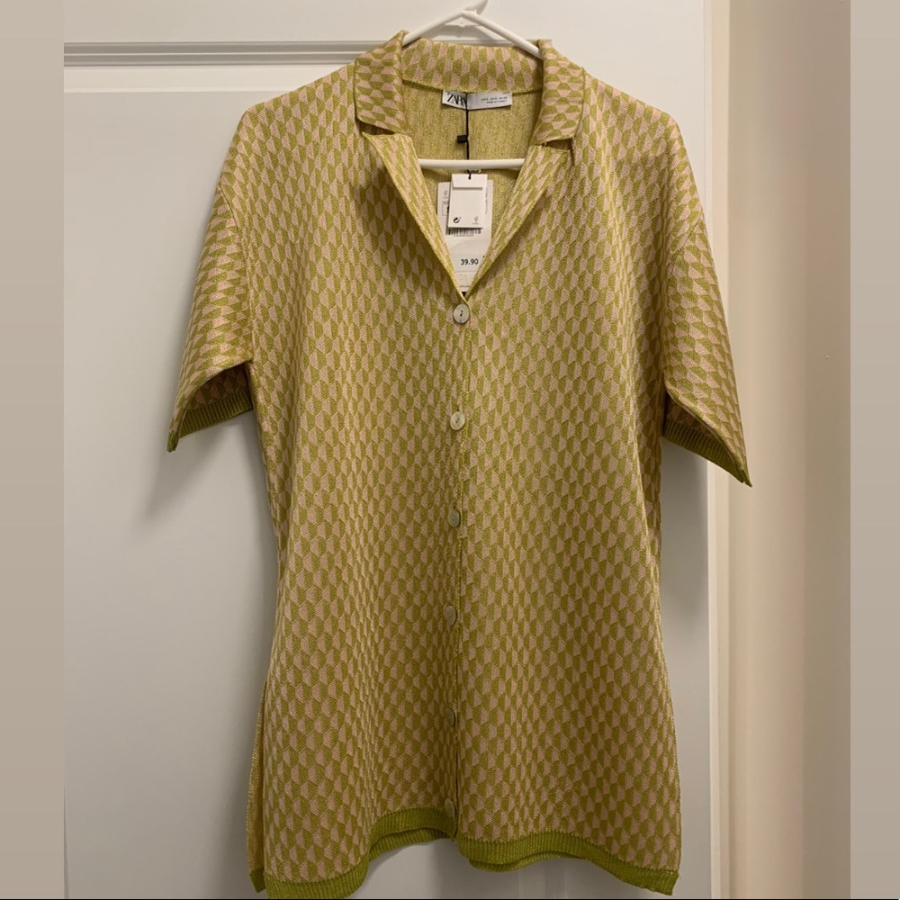 Jacquard knit tunic
